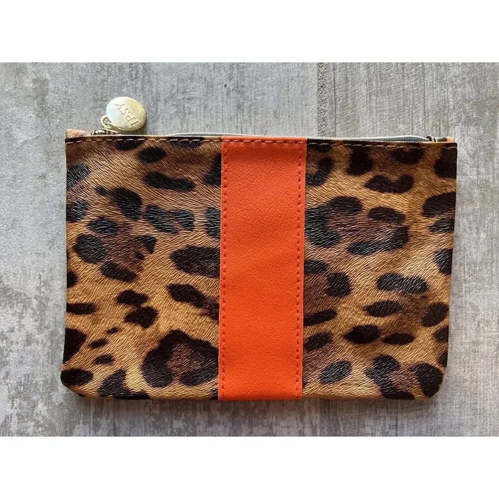 Leopard Print Makeup Bag Cosmetic Pouch Travel Clutch Wallet Purse Organizer NEW